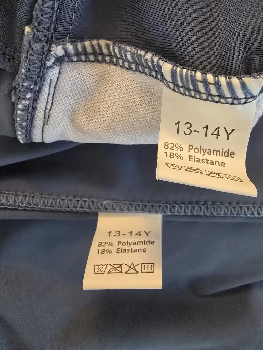 Girl's. Blue Tie-Shoulder High-Waist Bikini Set. Size 13/14 Years. NWOT.